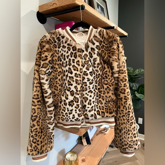 Spiritual Gangster leopard print bomber jacket. Size large. - Picture 1 of 5